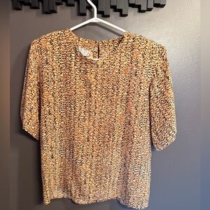 Madison Women's Top in Silk Leopard Print